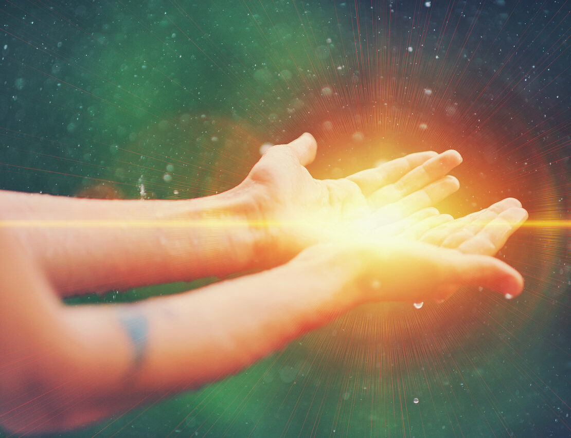 Hände in der Gebetshaltung