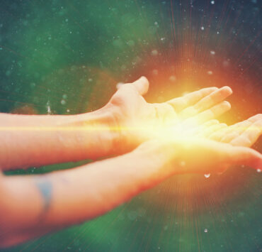 Hände in der Gebetshaltung